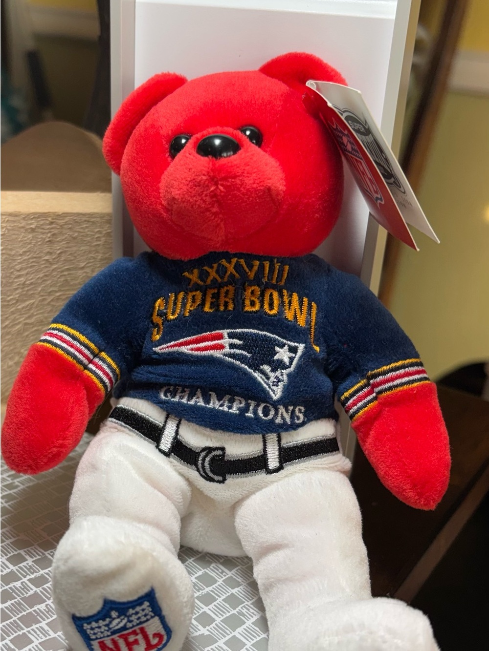 Super Bowl XXXVIII Champions Bear – New England Patriots NFL plush Collectible